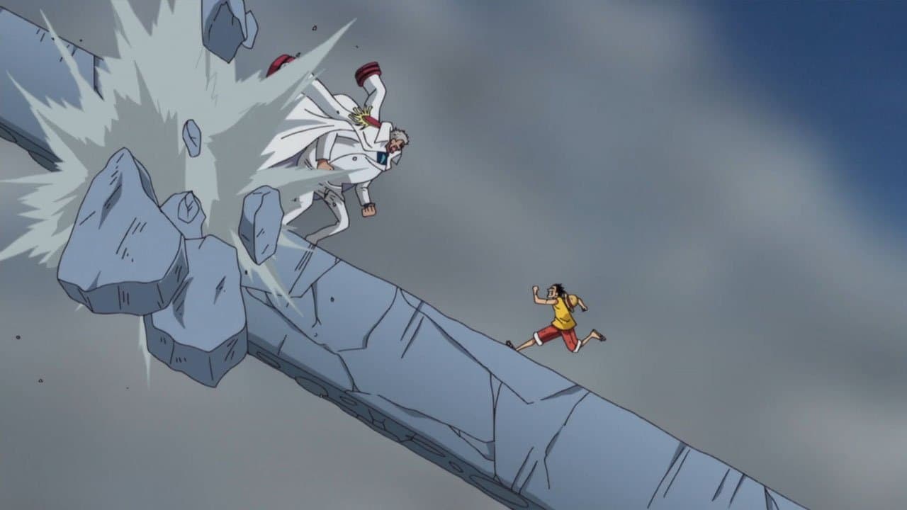 Each on Different Paths! Luffy vs. Garp!